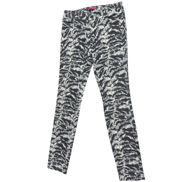ALICE + OLIVIA BLACK WHITE ZEBRA SKINNY JEANS SIZE 4 - Picture 3 of 5